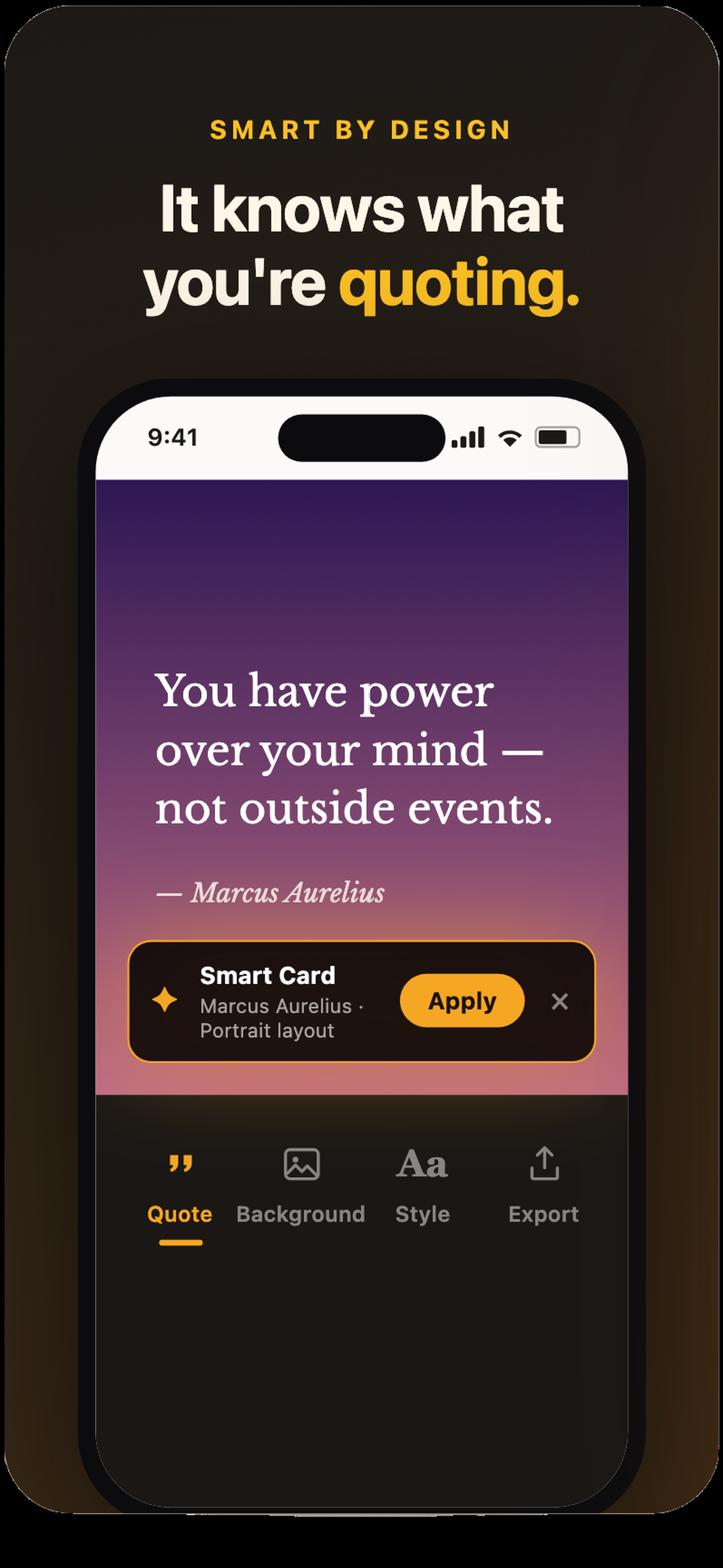 Smart Card detection — It knows what you're quoting