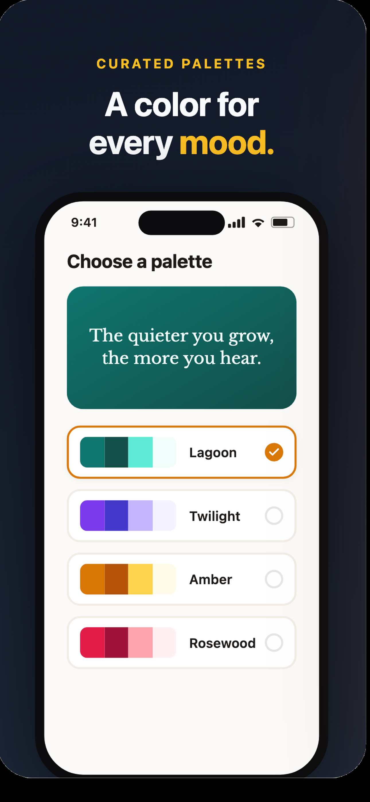 Palette picker — A color for every mood